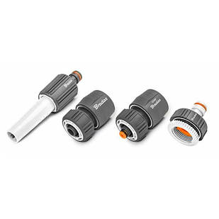 Комплект для поливу: 4 елементи на шланг 
1/2", WHITE LINE SOFT, WL-S5500-12K