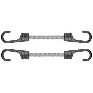Шнур еластичний гумовий 40см х 2шт. з металевими 
гачками PVC BUNGEE CORD HOOK, BCH2-08040GY-B