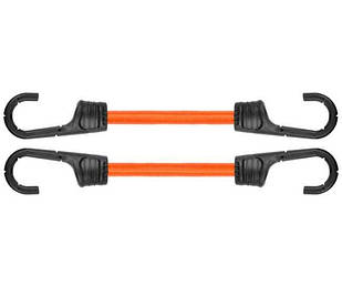 Шнур еластичний гумовий 80см х 2шт. з металевими 
гачками PVC BUNGEE CORD HOOK, BCH2-08080OR-B