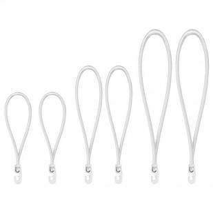 Набір гумових петель 18см, 25см, 40см з гачком 
PVC BUNGEE CORD HOOK, BCH3-04SET1WH-B