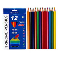 Набор цветных карандашей фирмы "Luminoso Elastico" серии "CR765-12" категории "Jumbo" (толстые), 12 цветов