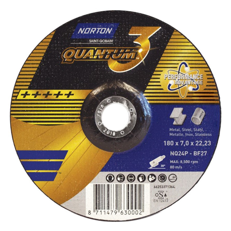 Зачисний диск Norton Quantum 3 Ø125 х 7.0 х 22.23 мм