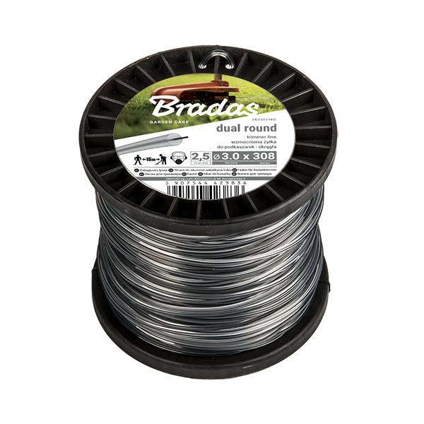 Ліска для тримера RIPPER DUAL "круг" 2,7мм х 100м,
котушка, ZRO27100S