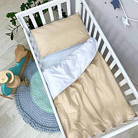 Сменное детское постельное белье МаленькаяСоня для девочки или мальчика в кроватку СКПБ Универсальный бежевый