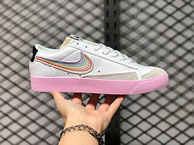 Жіночі і підліткові кросівки Nike Blazer Low 77 Be True White Pink