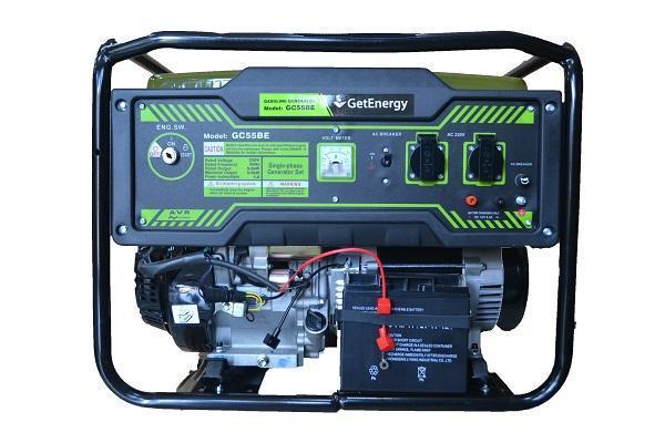 Бензиновий генератор GetEnergy GC55BE, 5,5 кВт, електростартер + олива в подарунок, фото 1