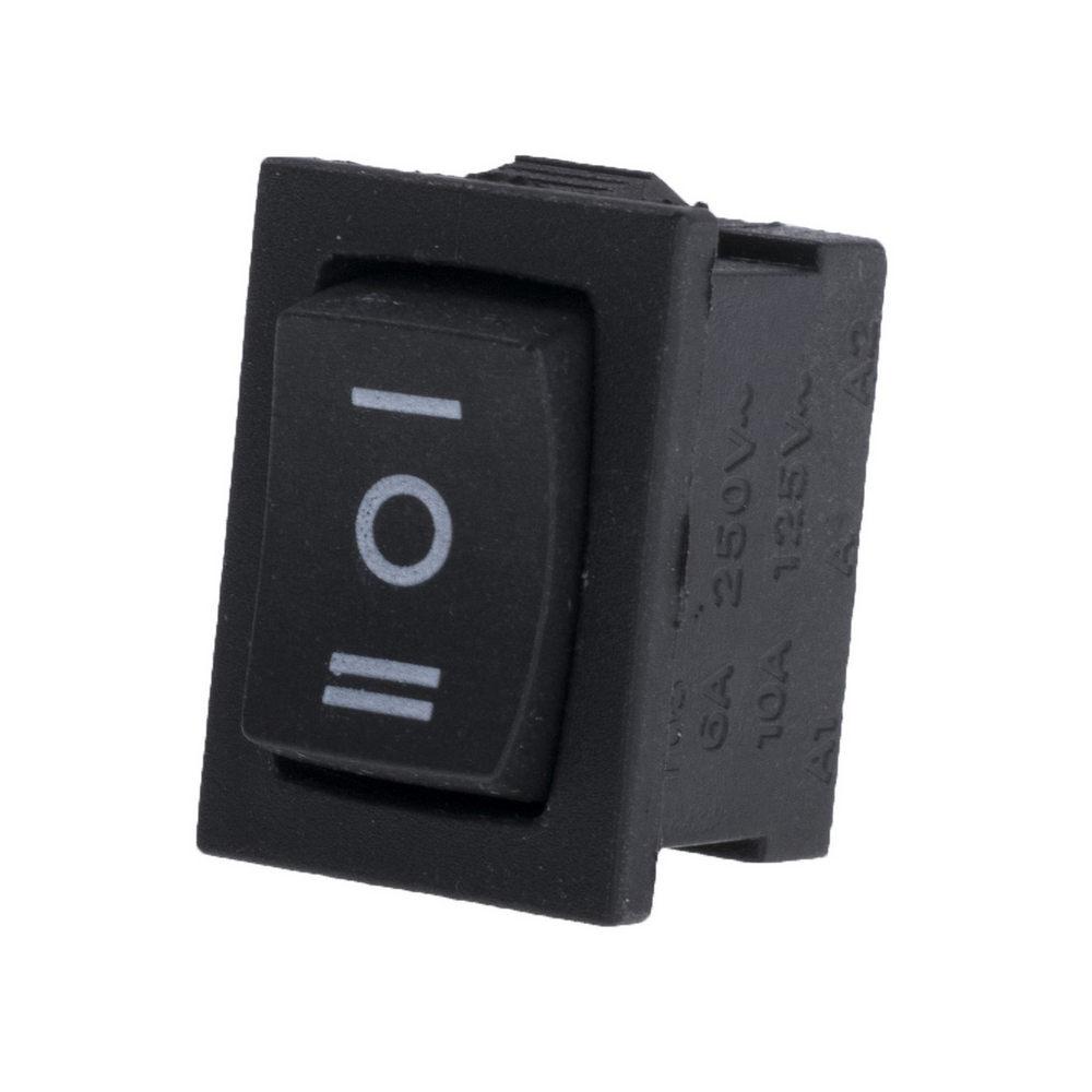 Клавішний переключачтель MRS-103(A) ON-OFF-ON, чорний