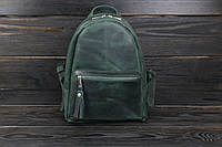 Жіночий шкіряний рюкзак Лімбо, розмір міні, натуральна Вінтажна шкіра колір Зелений