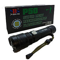 Ліхтар ручний X-Balog BL-P512-P50, універсальний із заряджанням USB, фото 4