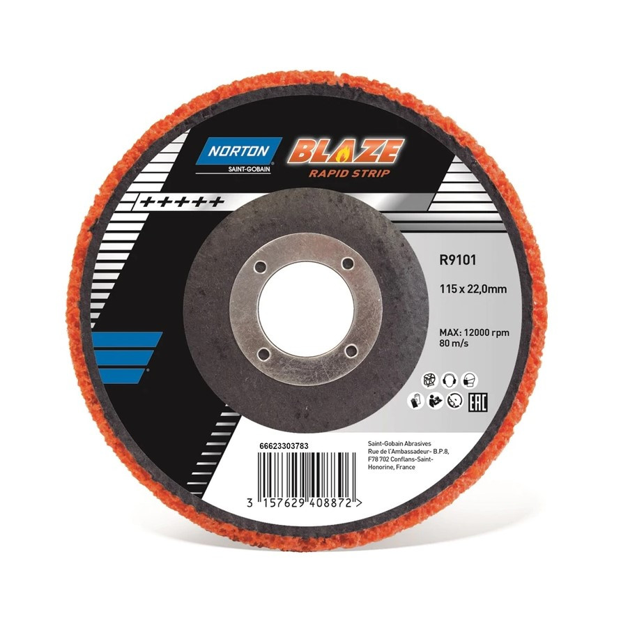 Зачисний круг Norton Blaze Rapit Strip Ø115 x 22 мм (під болгарку)
