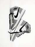 Чоловічі баскетбольні кросівки Air Jordan 1 Retro Grey/Black/White, фото 5