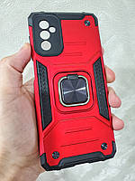Протиударний чохол для Samsung Galaxy M52 червоний матовий бампер із кільцем підставкою