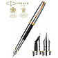 Ручка Parker чорнильна SONNET 17 Metal & Black Lacquer GT FP18 F (68111), фото 4