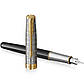 Ручка Parker чорнильна SONNET 17 Metal & Black Lacquer GT FP18 F (68111), фото 3