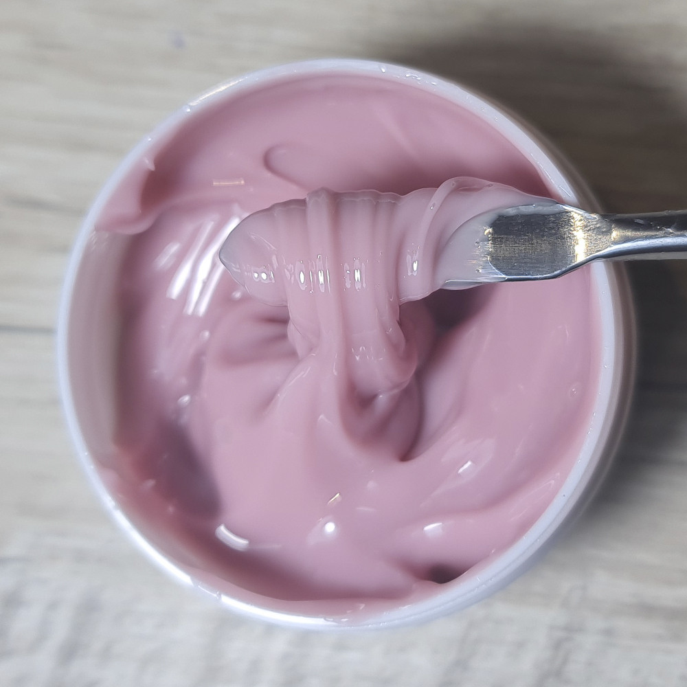 Камуфлюючий каучуковий крем гель для нарощування нігтів Sweet Nails Bianco рожевий 100 г