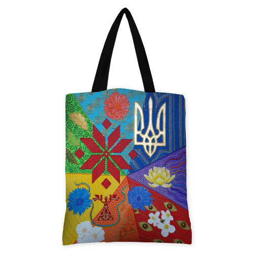 Сумка жіноча тканинна Original Молитва за Украину 40x45 см (SV_22U008_BL), фото 1