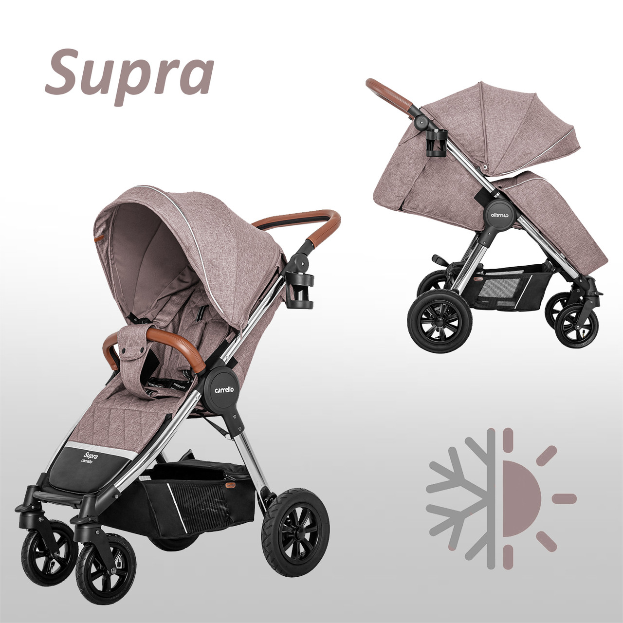 Прогулянкова коляска CARRELLO SUPRA CRL-5510 - Bisquit Beige