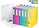Папка-реєстратор LEITZ Active WOW 180 градусів А4 65мм. Синя, фото 4