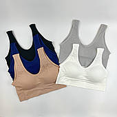 Еластичний топ у рубчик на широких бретелях, В - ка