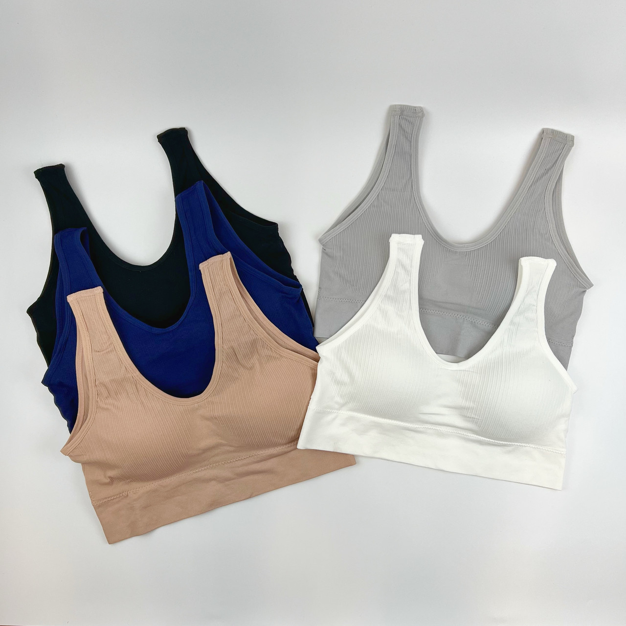 Еластичний топ у рубчик на широких бретелях, В - ка, фото 1