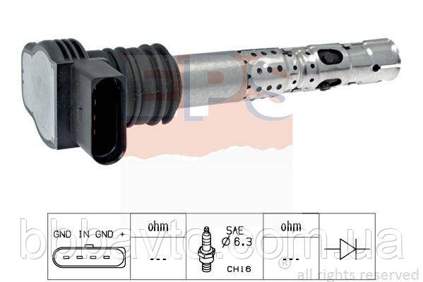 Котушка запалювання VW Golf IV 1.8/Seat/Audi A3/A4/A6/TT 1.8 05.00- (Пр-во EPS) 1.970.429