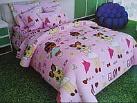 Детский полуторный комплект постельного белья "Лол на розовом"