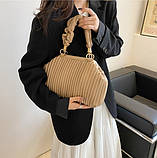 М'яка сумка з двома ручками плісована жіноча, фото 2