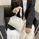 М'яка сумка з двома ручками плісована жіноча, фото 3
