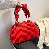 М'яка сумка з двома ручками плісована жіноча, фото 4