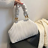 М'яка сумка з двома ручками плісована жіноча, фото 5
