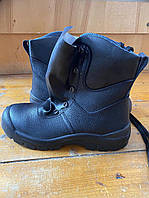 Ботинки берцы натуральная кожа юфть KOBRA демисезон черный