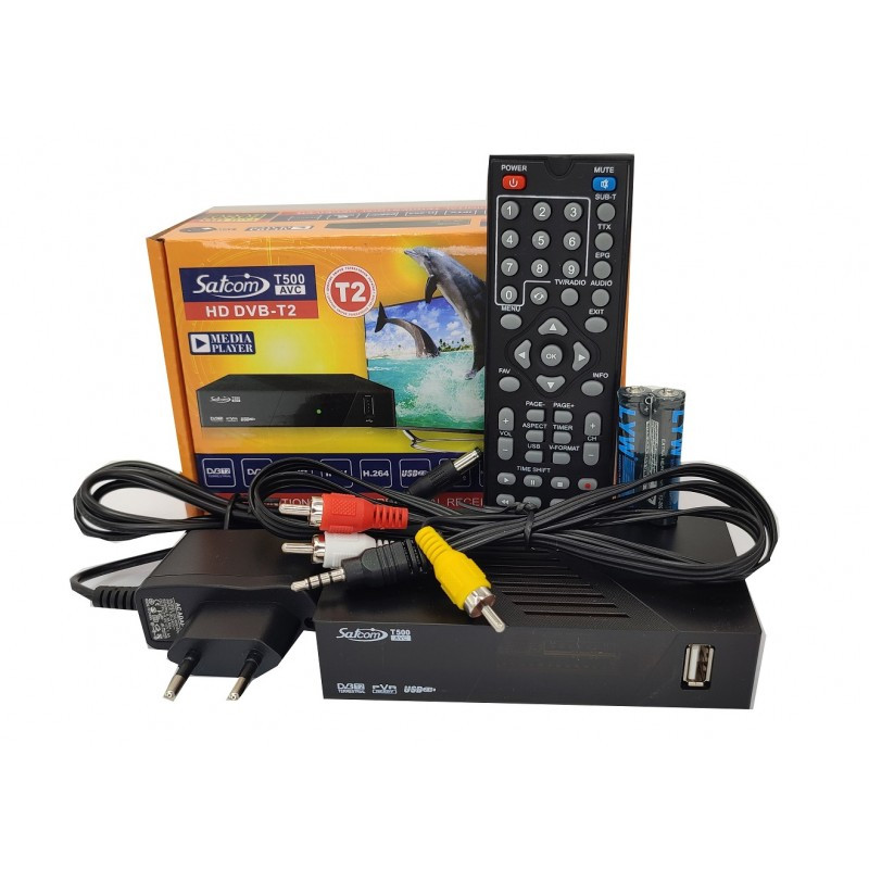 Satcom T500HEVC Ефірний цифровий Т2 ресивер Гарантія 12 міс