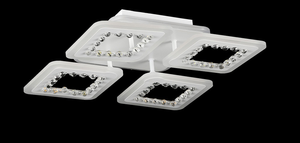 Квадратна стельова люстра LK39870/4+1SMALL LED (WT), фото 1