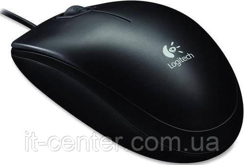Мишка Logitech B100 (910-003357) чорна, оптична, 800 dpi, USB