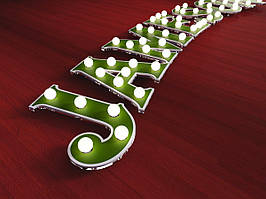 Буквы и цифры с лампочками из акрила, h-600мм Ташута  (11-13186-04)