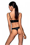 Комплект з екошкіри з люверсами та ремінцями Malwia Bikini black XXL/XXXL — Passion, бра та трусики SO5764, фото 3