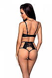 Розпродаж!!! Комплект з екошкіри Passion Tamaris Set black L/XL, бюстгальтер та трусики SO5796, фото 3