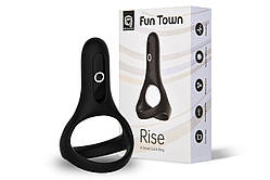 Подвійне ерекційне кільце Fun Town Rise Black, керування зі смартфона SO5747