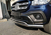 Передняя двойная защита Vegas (нерж, 76мм) для Mercedes X class 2017-2020 гг