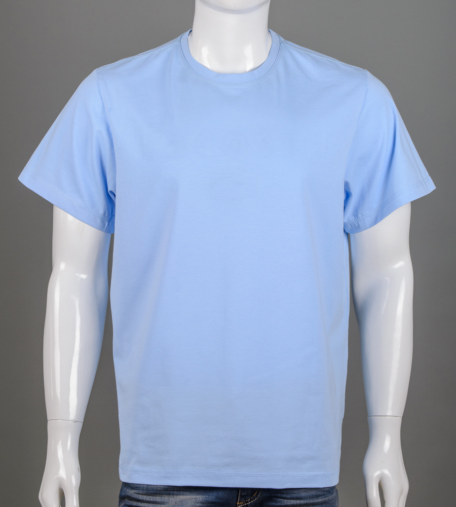 Футболка батал Однотонна 2300б (Уп.4шт 3XL,4XL), Блакитний, фото 1