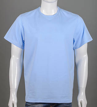 Футболка батал Однотонна 2300б (Уп.4шт 3XL,4XL), Блакитний