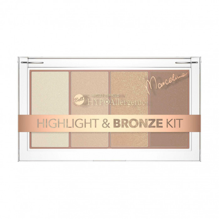 Палетка для макияжа лица Bell HYPOAllergenic Highlight & Bronze Kit by Marcelina, 20 г
