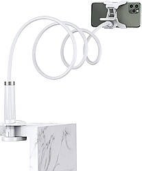 Тримач затискач для смартфона UGREEN настільний на гнучкій стійці White (LP113)