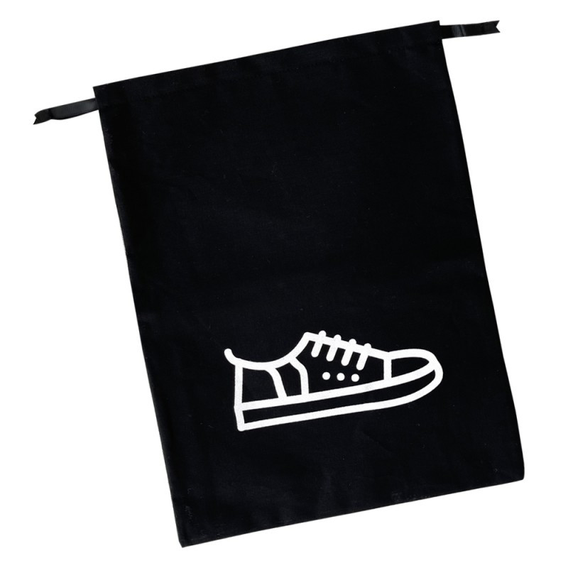 Мешок хлопковый для обуви 30*40 см Shoes (черный) - фото 1 - id-p1430970191