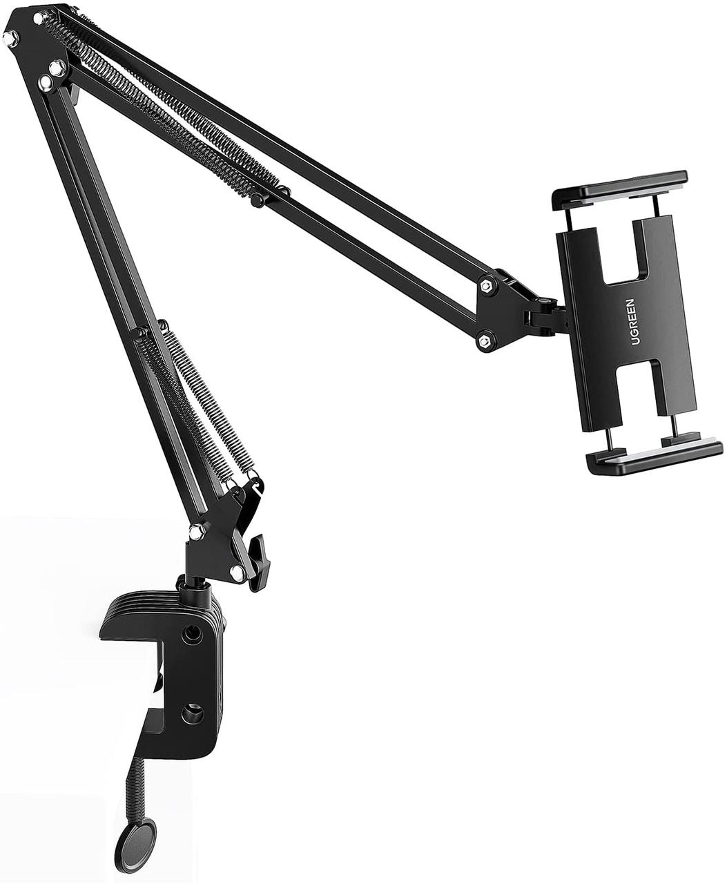 Тримач затискач для смартфона планшета UGREEN Tablet Holder With Overhead Long Arm настільний Black (LP144)