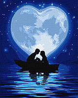 Картина по номерам Ideyka KHO4844 Поцелуй под луной 40*50см.