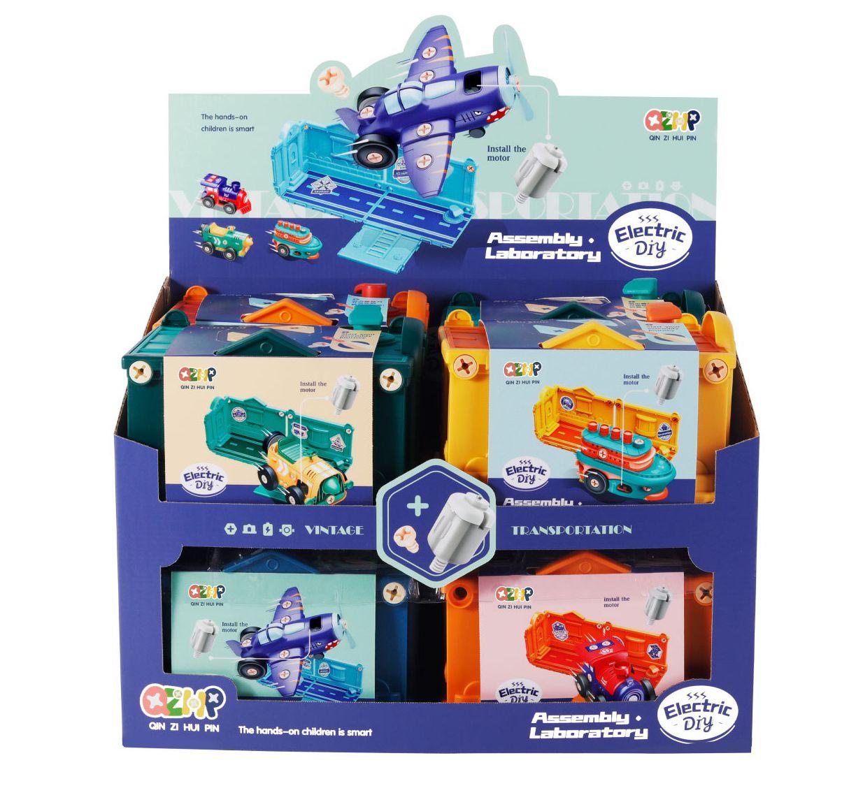 Набір транспорту в контейнері, розбирається, працює від батарей, фото 1