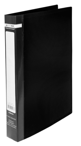 Папка пластикова 2кільца А4 BM.3161-01 JOBMAX ширина торця 25 мм, чорна (1/24/144), фото 1