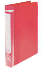 Папка пластикова 2кільца А4 BM.3161-05 JOBMAX ширина торця 25 мм, червона (1/24/144)