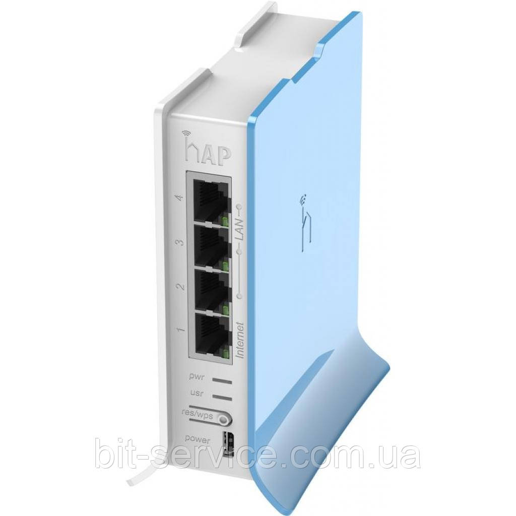 Маршрутизатор Mikrotik hAP lite TC RB941-2ND-TC (N300, 650MHz/32Mb, 4x10/100 Ethernet ports, 1,5 dBi